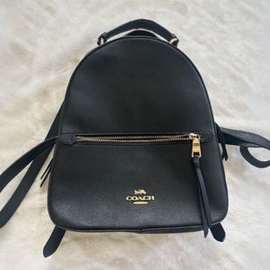 Coach Black Leather Backpack